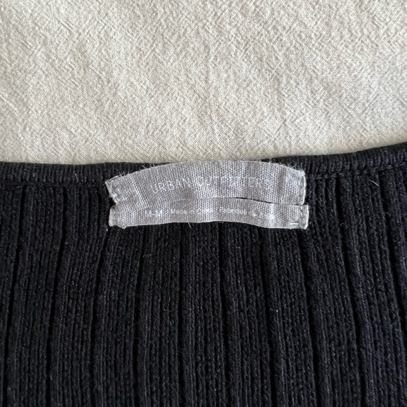 Urban Outfitters Square Neck Knit Top with button detail in black (size M) - Picture 6 of 7
